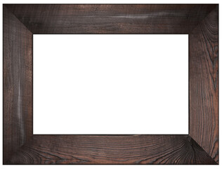 Rectangular brown wooden frame for paintings and photographs