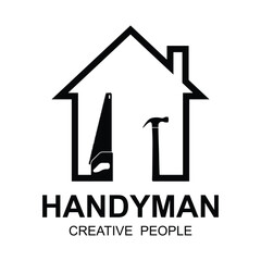 handyman logo vector icon illustration template