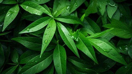 Fototapeta premium leaves background with generative ai