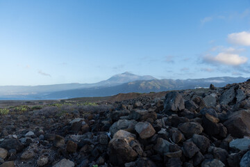 teide volcano in the clouds