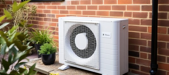 Residential air source heat pump installation for sustainable and clean energy at home