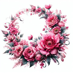 illustration of floral wreath for a special occasion