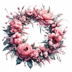 illustration of floral wreath for a special occasion