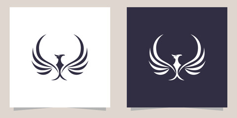 phoenix logo design vector