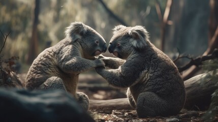 Wild koalas in tropical forests - Powered by Adobe
