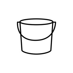Water bucket outline icons, bathroom minimalist vector illustration ,simple transparent graphic element .Isolated on white background