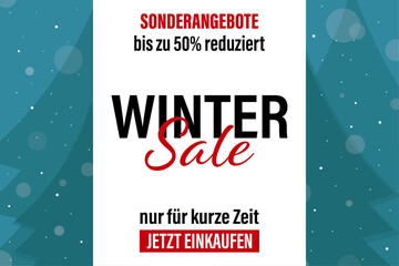Winter Sale - nur für kurze Zeit - bis zu 50% reduziert - obrazy, fototapety, plakaty