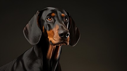 Black and Tan Coonhound in Studio