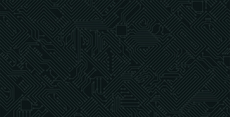 Electronic technology circuit on a black background.​
​