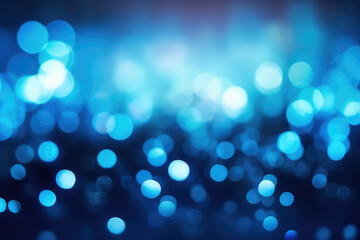 Abstract blue bokeh background.Generative AI.