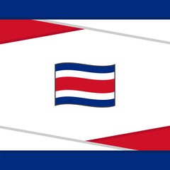 Costa Rica Flag Abstract Background Design Template. Costa Rica Independence Day Banner Social Media Post. Costa Rica Vector