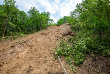 Landslide Collapse in Rural Area