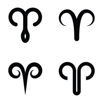 Aries zodiac symbol icon