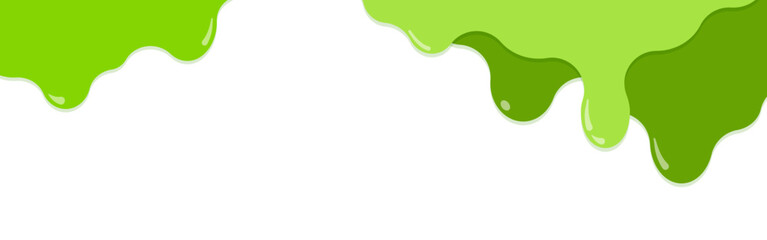 フレーム素材_垂れた液体_黄緑