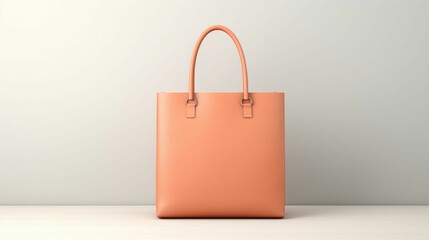 Minimalistic view of a Peach Fuzz tote bag, a versatile and functional accessory to complete a minimalist outfit.
