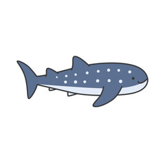 Whale shark icon. Cartoon illustration of whale vector icon for web design