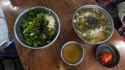 국수 음식 식사 채소