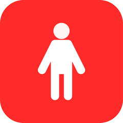 kid boy sign on square backgrounds icon vector
