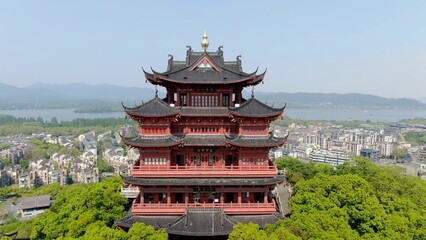 aerial view of hangzhou west lake in china航拍杭州西湖