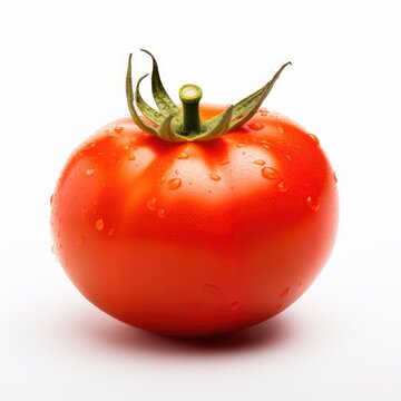 Tomato in white background, AI generated Image
