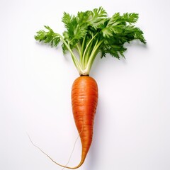 Carrot in white background, AI generated Image