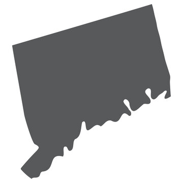 Connecticut state map. Map of the US state of Connecticut.