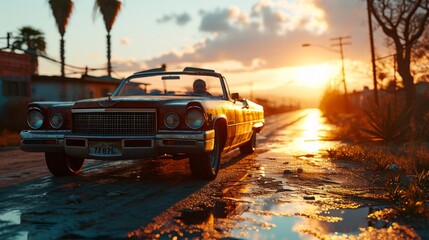 ld car on the road California