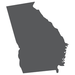 Georgia (U.S. state) state map. Map of the U.S. state of Georgia.