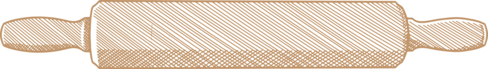 Hand Drawn Illustration Of Rolling Pin
