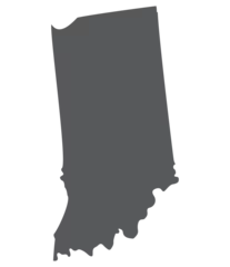 Foto op Plexiglas Indiana state map. Map of the U.S. state of Indiana. © Supatra