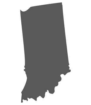Indiana state map. Map of the U.S. state of Indiana.