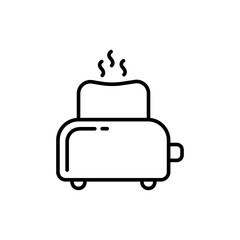 Toaster outline icons, minimalist vector illustration ,simple transparent graphic element .Isolated on white background