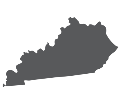 Kentucky state map. Map of the U.S. state of Kentucky.