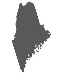 Maine state map. Map of the U.S. state of Maine.