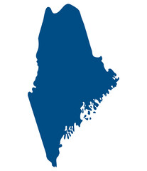 Maine state map. Map of the U.S. state of Maine.