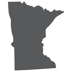 Minnesota state map. Map of the U.S. state of Minnesota.
