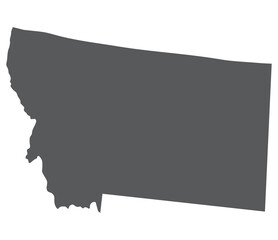 Montana state map. Map of the U.S. state of Montana.
