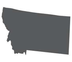 Montana state map. Map of the U.S. state of Montana.