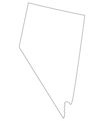 Nevada state map. Map of the U.S. state of Nevada.