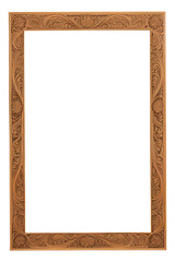 Wooden Frame With Beautiful Traditional Carvings PNG Transparent Background