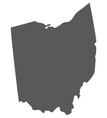 Ohio state map. Map of the U.S. state of Ohio.