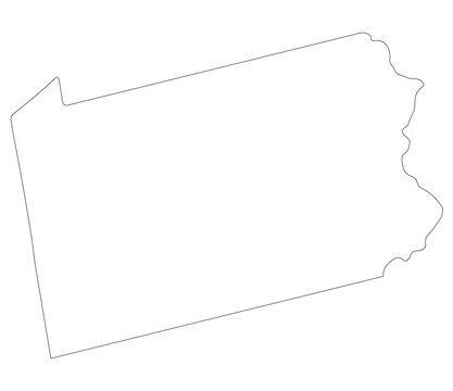 recommend clip art: Pennsylvania state map. Map of the U.S. state of Pennsylvania.