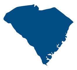 South Carolina state map. Map of the U.S. state of South Carolina. - obrazy, fototapety, plakaty