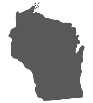 recommend clip art: Wisconsin state map. Map of the U.S. state of Wisconsin.