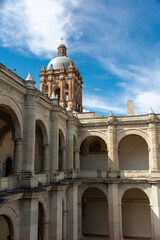 Fototapeta na wymiar Interior view of the former convent of Santo Domingo, in the center of Oaxaca de Juarez City. 