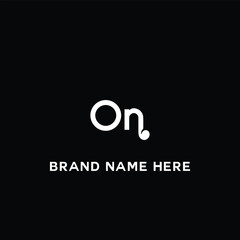 Fototapeta premium ON logo. O N design. White ON letter. ON, O N letter logo design. Initial letter ON linked circle uppercase monogram logo. O N letter logo vector design. 