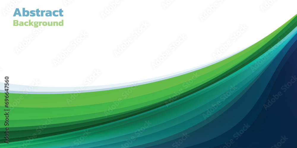 Poster blue and green line abstract background. vector illustration.blue and green curved abstract backgrou