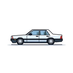 Sedan car icon, AI generated Image