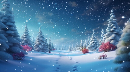 Christmas Snowy Joyful Colorful background