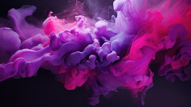 The fluid movement of majestic purple and vibrant cerise paints a picture of vibrant energy and alluring mystery, invoking a sense of enchanting allure.